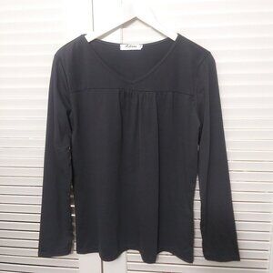 Aibrou NEW Grey Cotton Blend Long Sleeve Tee